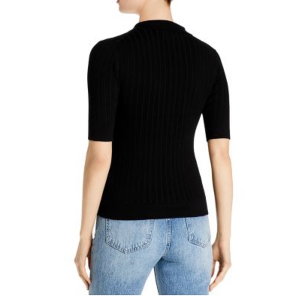 Karl Lagerfeld KARL LAGERFELD PARIS Ribbed Short Sleeve sweater New - Picture 2 of 6